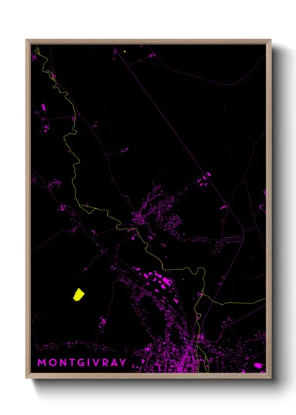 Une affiche de carte sur Montgivray