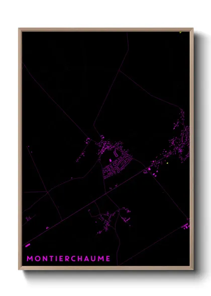 Une affiche de carte sur Montierchaume