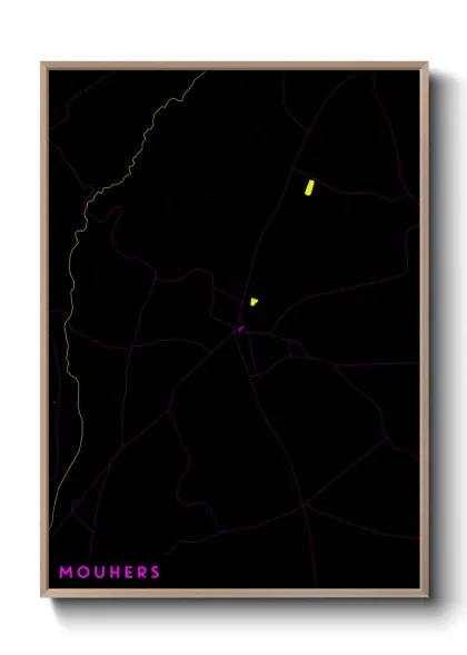 Une affiche de carte sur Mouhers