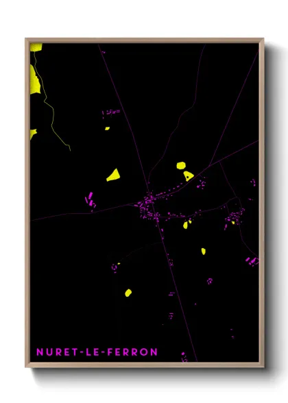 Une affiche de carte sur Nuret-le-Ferron