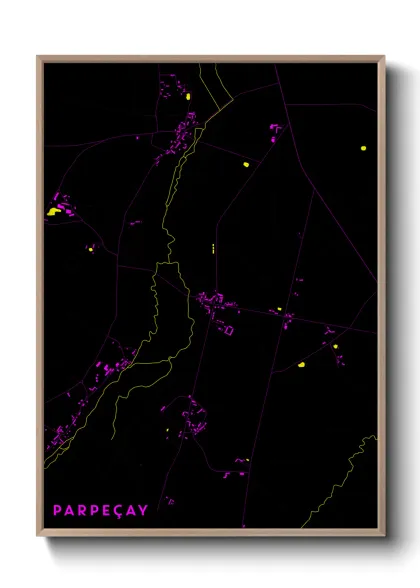 Une affiche de carte sur Parpeçay