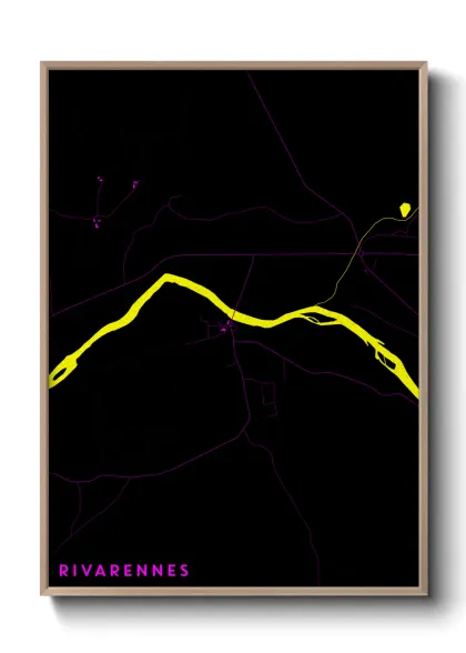 Une affiche de carte sur Rivarennes