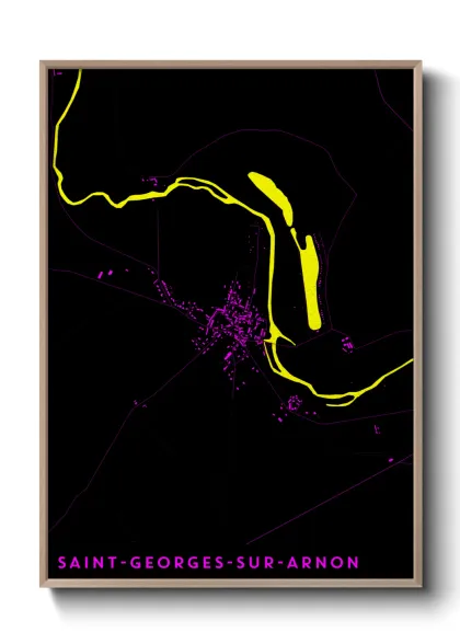Une affiche de carte sur Saint-Georges-sur-Arnon