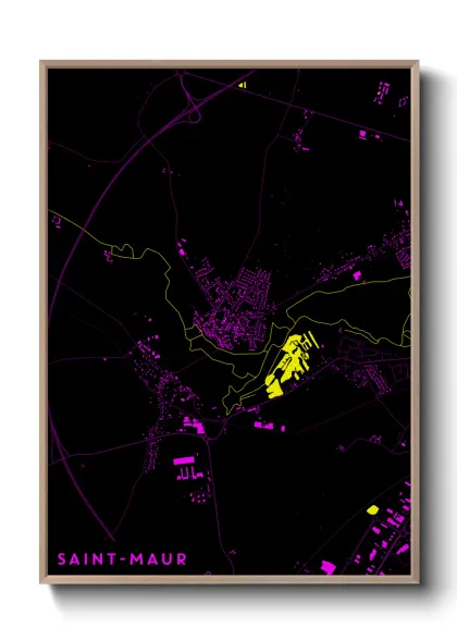 Une affiche de carte sur Saint-Maur