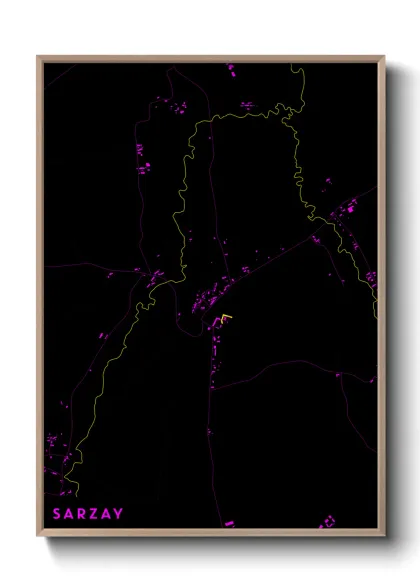 Une affiche de carte sur Sarzay