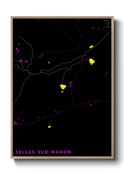Une affiche de carte sur Selles-sur-Nahon