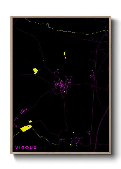 Une affiche de carte sur Vigoux