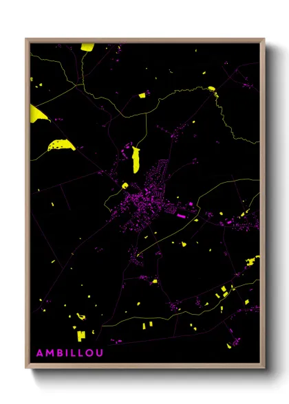 Une affiche de carte sur Ambillou