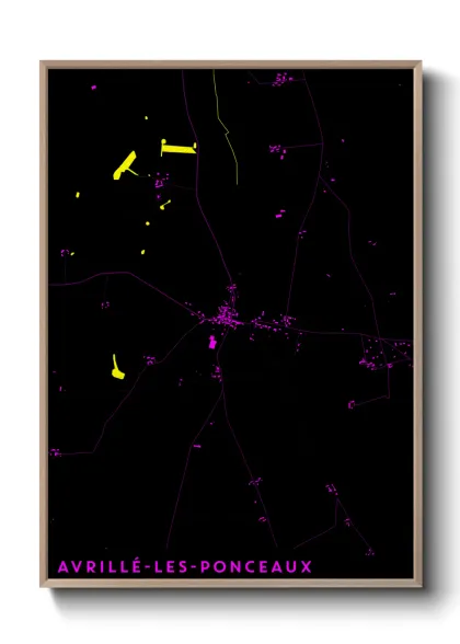 Une affiche de carte sur Avrillé-les-Ponceaux