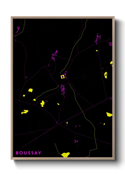 Une affiche de carte sur Boussay