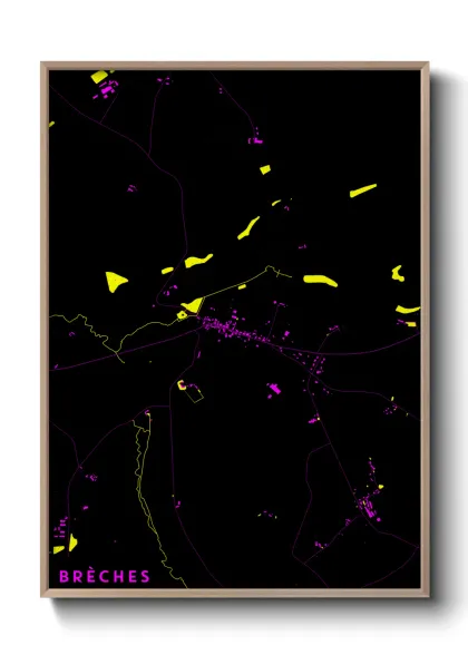 Une affiche de carte sur Brèches
