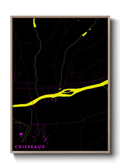 Une affiche de carte sur Chisseaux