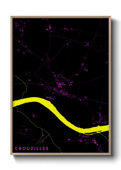 Une affiche de carte sur Crouzilles