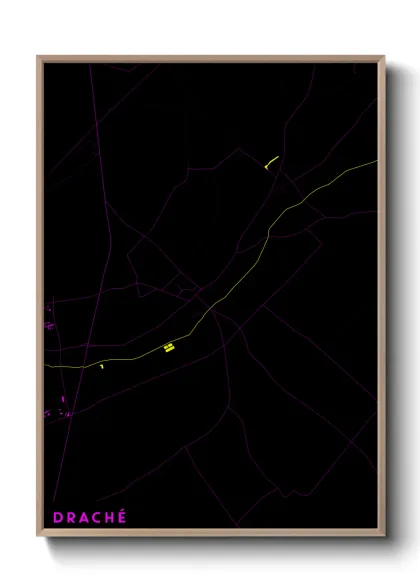 Une affiche de carte sur Draché