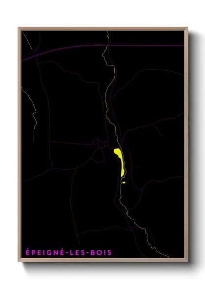 Une affiche de carte sur Épeigné-les-Bois