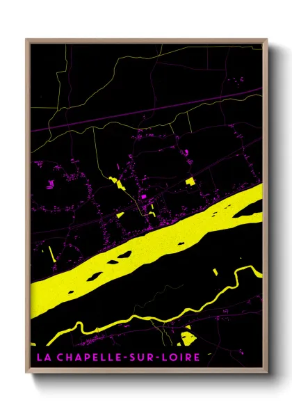 Une affiche de carte sur La Chapelle-sur-Loire