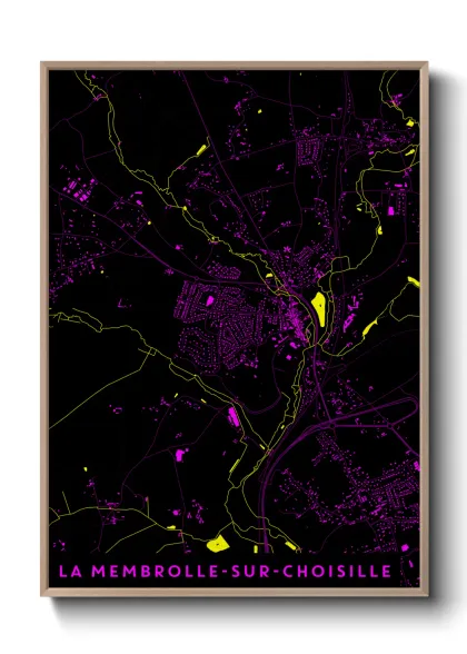 Une affiche de carte sur La Membrolle-sur-Choisille