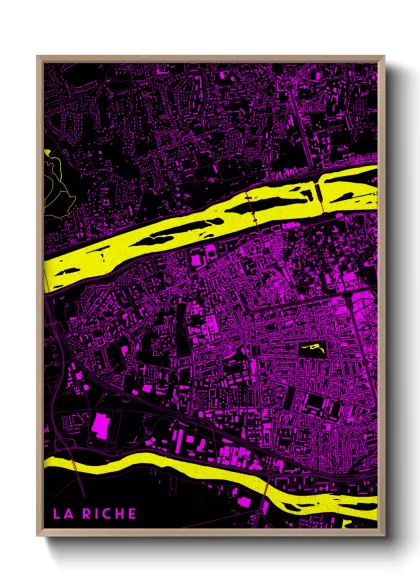 Une affiche de carte sur La Riche