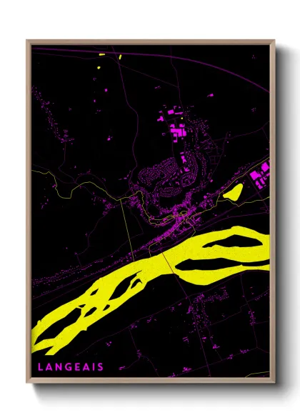 Une affiche de carte sur Langeais