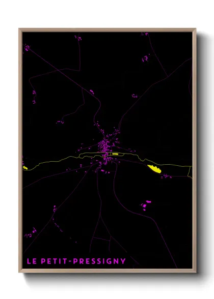 Une affiche de carte sur Le Petit-Pressigny