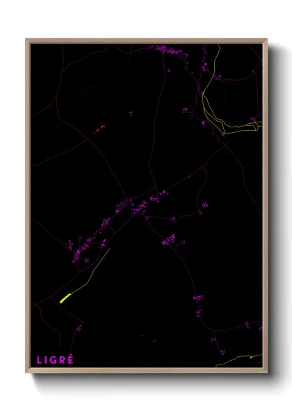 Une affiche de carte sur Ligré