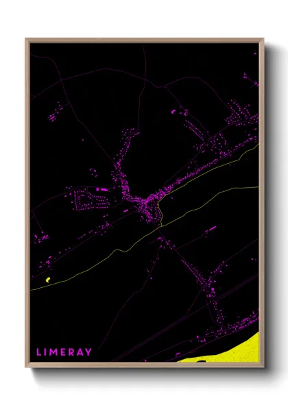 Une affiche de carte sur Limeray