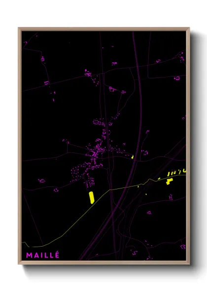 Une affiche de carte sur Maillé