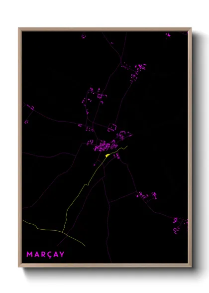 Une affiche de carte sur Marçay