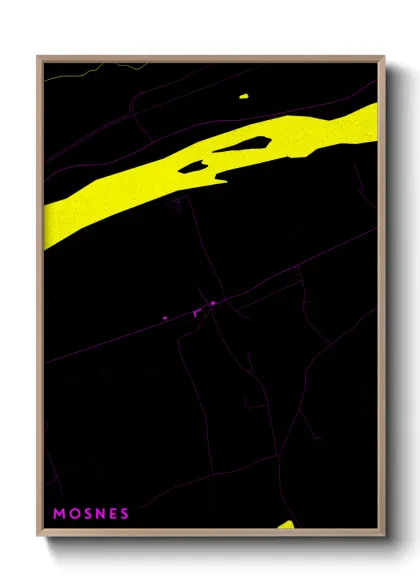 Une affiche de carte sur Mosnes