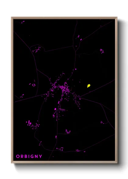 Une affiche de carte sur Orbigny