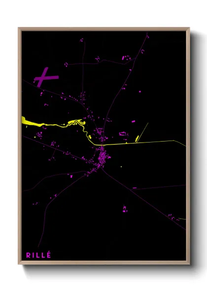 Une affiche de carte sur Rillé