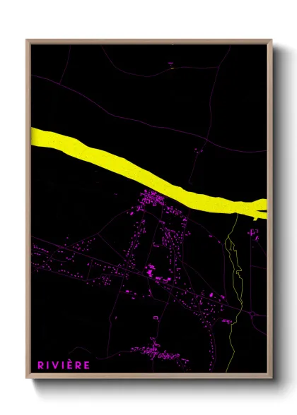 Une affiche de carte sur Rivière