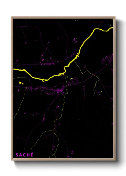 Une affiche de carte sur Saché