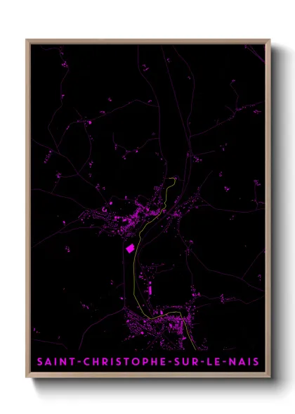 Une affiche de carte sur Saint-Christophe-sur-le-Nais