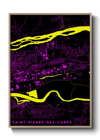 Une affiche de carte sur Saint-Pierre-des-Corps