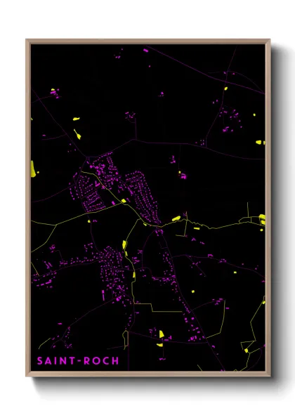 Une affiche de carte sur Saint-Roch