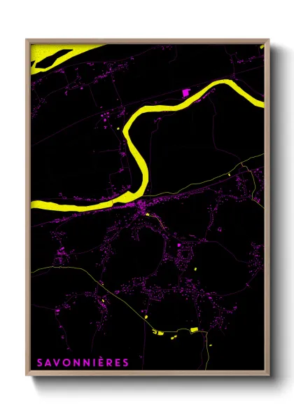 Une affiche de carte sur Savonnières