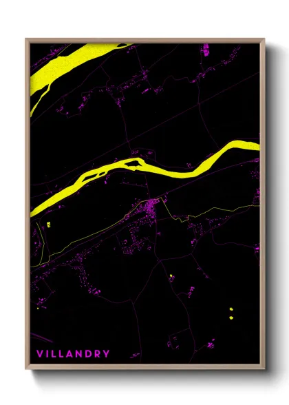 Une affiche de carte sur Villandry