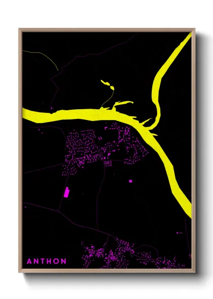 Une affiche de carte sur Anthon