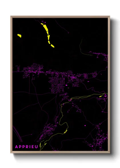 Une affiche de carte sur Apprieu