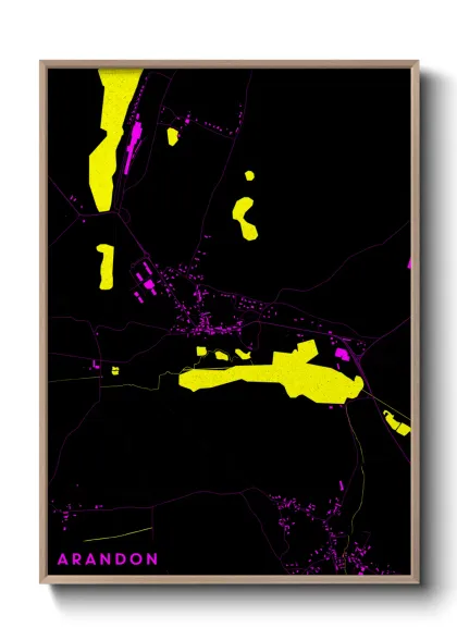 Une affiche de carte sur Arandon
