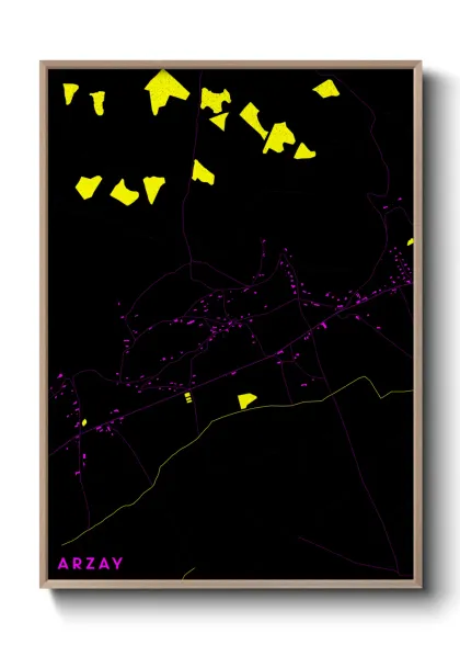 Une affiche de carte sur Arzay