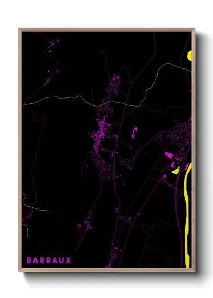 Une affiche de carte sur Barraux