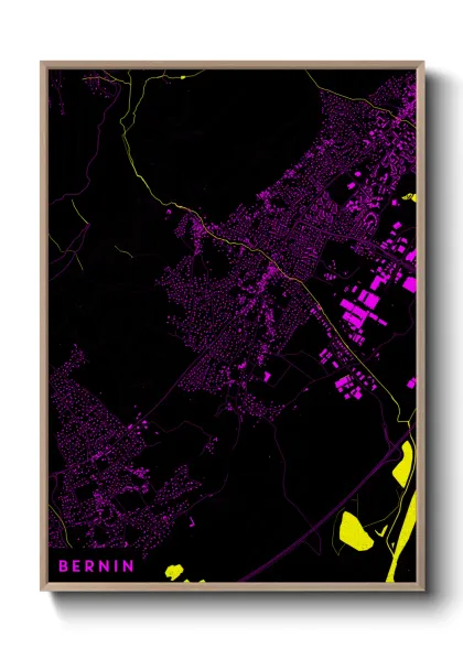 Une affiche de carte sur Bernin
