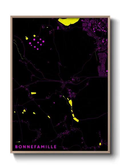 Une affiche de carte sur Bonnefamille