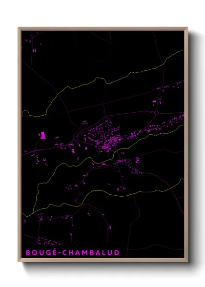 Une affiche de carte sur Bougé-Chambalud