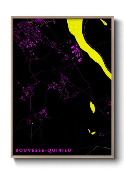 Une affiche de carte sur Bouvesse-Quirieu