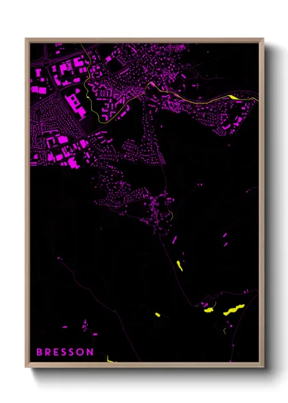 Une affiche de carte sur Bresson