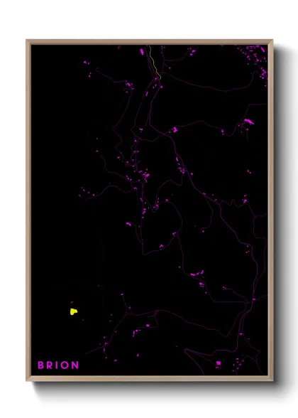 Une affiche de carte sur Brion