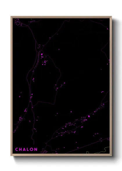 Une affiche de carte sur Chalon